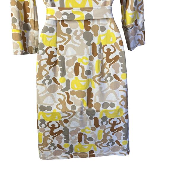 J Mclaughlin Brynn Belted 3/4 Sleeve Shirtdress Womens Size Small Office Career - Picture 8 of 11